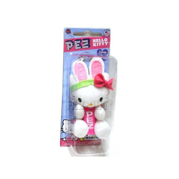 PEZ ハローキティ イースターバニー うさぎ ぬいぐるみ ストラップ
