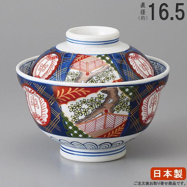 日本製 錦小桜 蓋付き丼ぶり 5.5 美濃焼 国産 業務用 和食器 陶器 店舗
