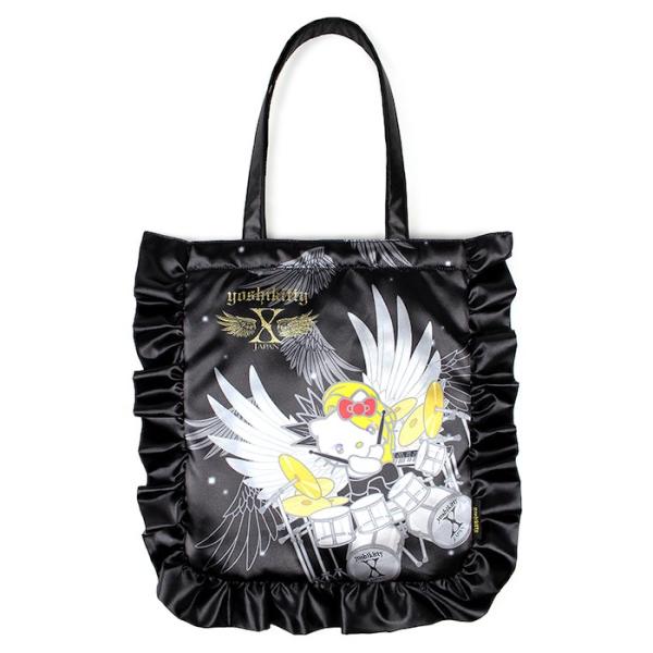 ハローキティ yoshikitty サテンフリルトートバッグ ショルダーバッグ