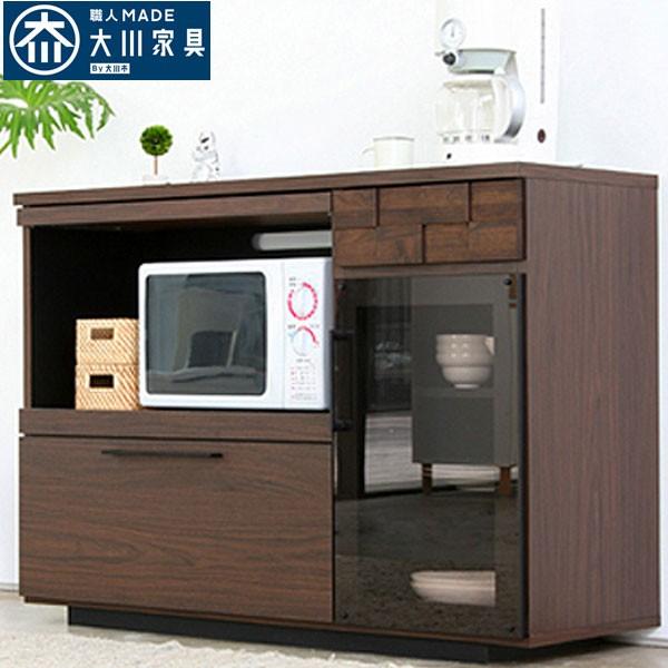 キッチンカウンター カウンター レンジ台 幅120 カウンター下収納 完成