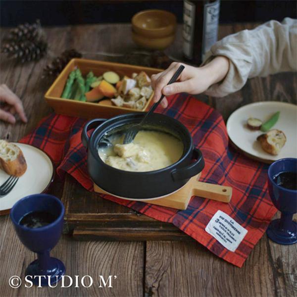 studio m' スタジオエム ナヴァラン 6号 浅鍋(土鍋 浅い 浅め 調手鍋