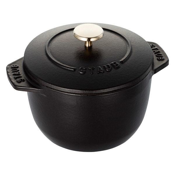 LOHACO - ストウブ Staub ラ ココット de GOHAN S ブラック 12cm 1個