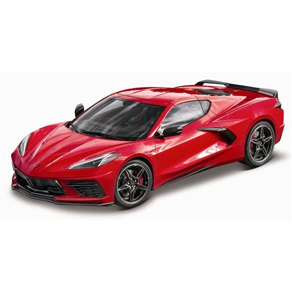 ミニカー 1/18 maisto 2020 コルベット・スティングレー C8 赤色