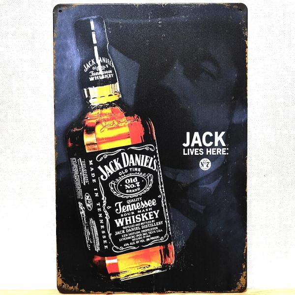 アメリカン レトロ ブリキ看板 Jack Daniel's かっこいい アンティーク