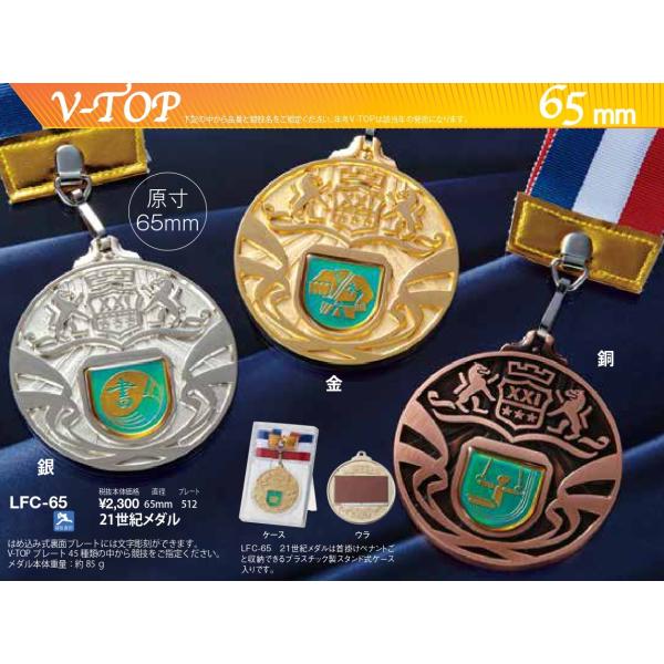 メダル 7cmメダル LFC-65 プラスチック製スタンドケース 野球 サッカー