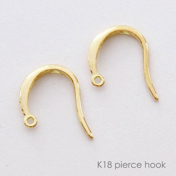 ピアス フック パーツ K18 K18WG Pt900 1ペア 金具 18K 18金 WG