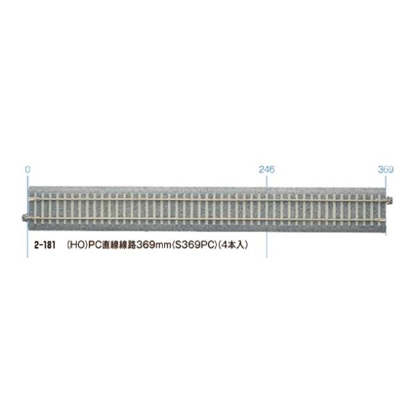 カトー（KATO） 2-181 HOユニトラック PC直線線路 369mm 4本入 HO