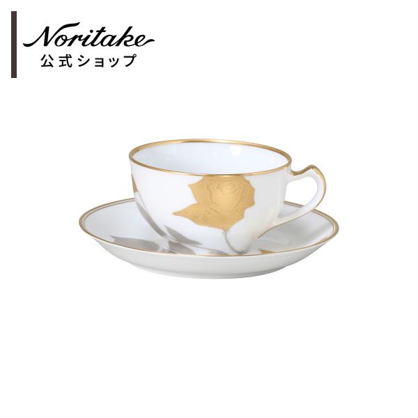 大倉陶園 金蝕バラ ティー・コーヒー碗皿 ( ギフトボックス入り