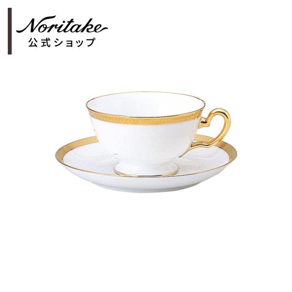 大倉陶園 片葉金蝕 ティー・コーヒー碗皿 ( ギフトボックス入り