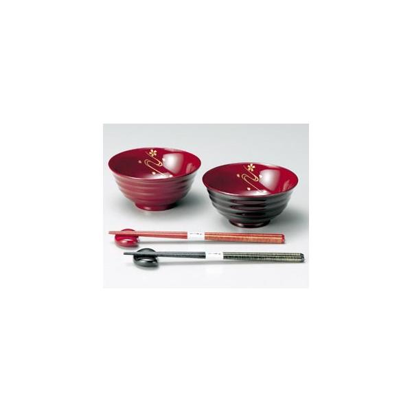 若狭塗箸 木製越前塗 桜川 夫婦椀セット /食器洗浄機対応 : 漆器久太郎