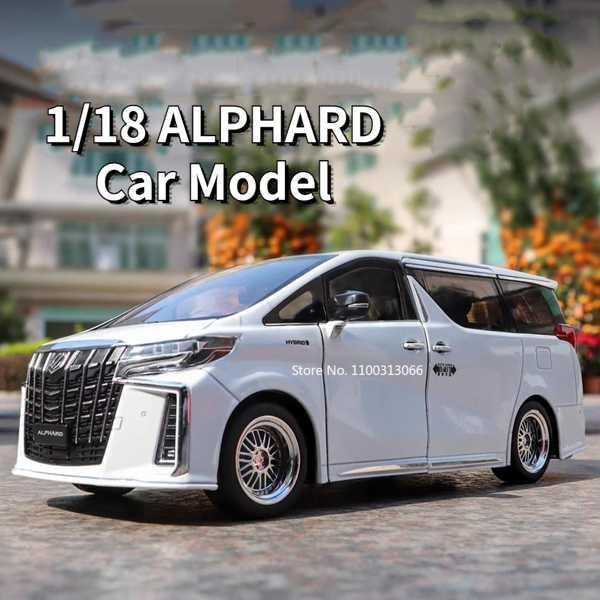 アルファード30系後期モデル ホワイトモデルカー1/18スケール合金製音