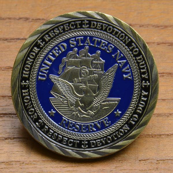 チャレンジコイン 米海軍省 紋章 GOATLOCKER 記念メダル Challenge