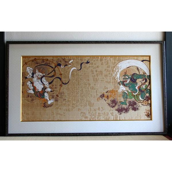 オリジナル西陣織額 【風神雷神】 : 洛齊コレクション - 通販 - Yahoo
