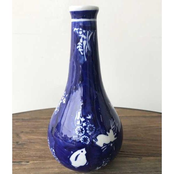 花器 おしゃれ 一輪挿し 花瓶 花びん 信楽焼 陶器 花入れ 藍染め
