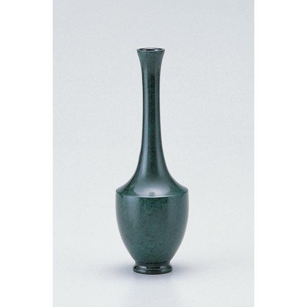高岡銅器 銅製花瓶 駒鶴首 美術工芸品 記念品 花活 一輪挿し : 日本