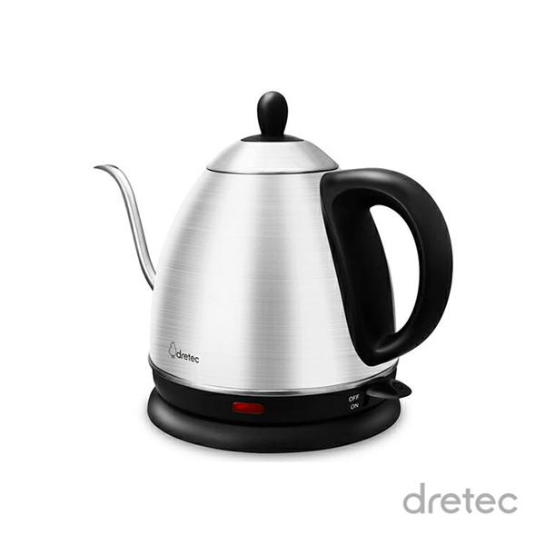 ドリテック 電気ケトル コーヒーケトル 細口 黒 コーヒーポット 小型