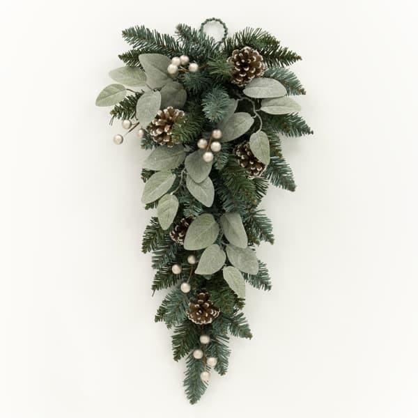 クリスマス リース とりよせ品 ミックスティアドロップ 造花