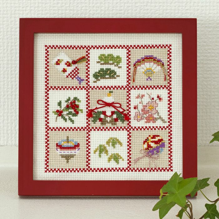 クロスステッチフレーム＜つるし飾り＞ | リバティ 生地、編み物、刺繍