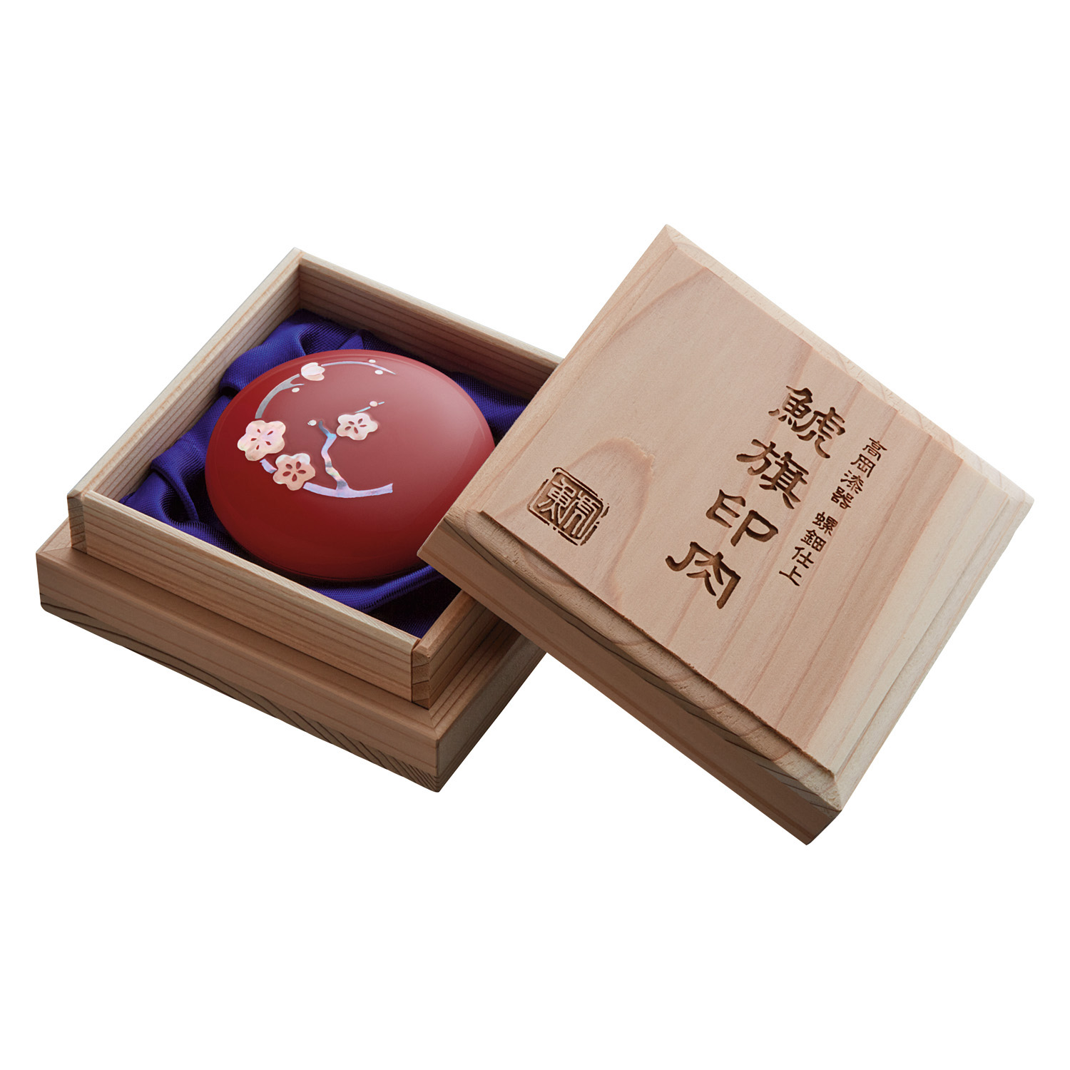 高岡漆器 螺鈿仕上 鯱旗印肉 50号 梅柄|MNUK-50B-2|商品カタログ