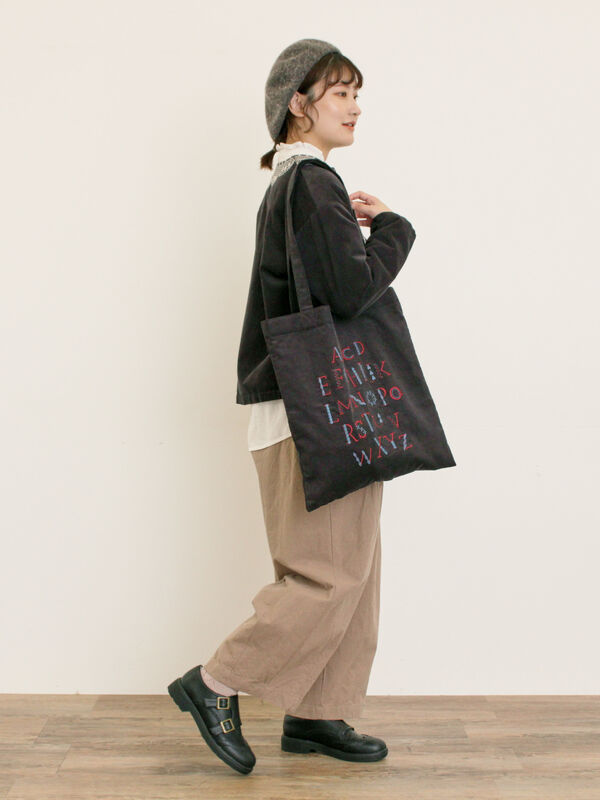 セール】 【マカベアリス×Samansa Mos2】刺繍ジャケット（ブラック