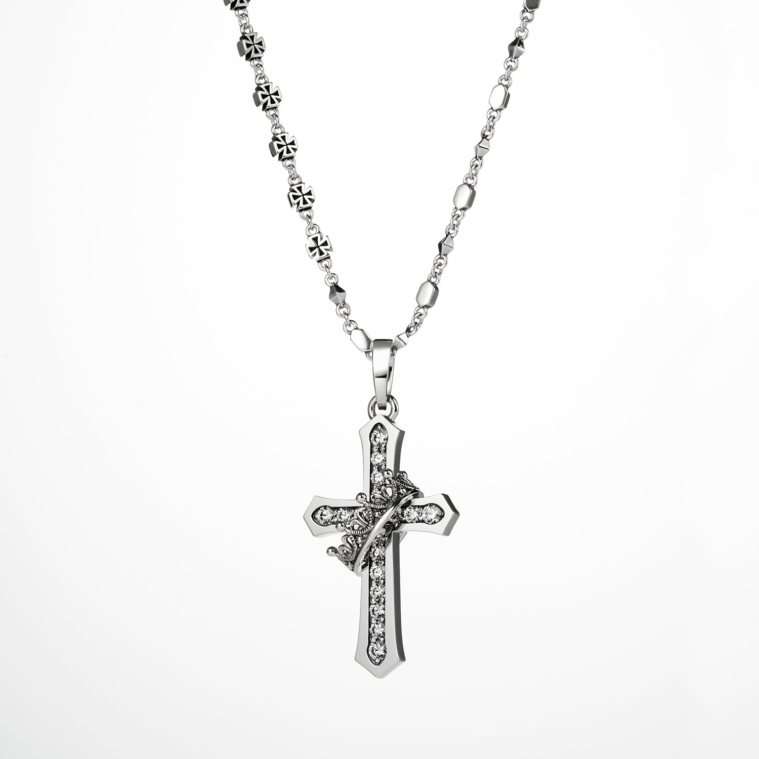 CROSS with CROWN/STONE ペンダント | ジャスティン デイビス（JUSTIN