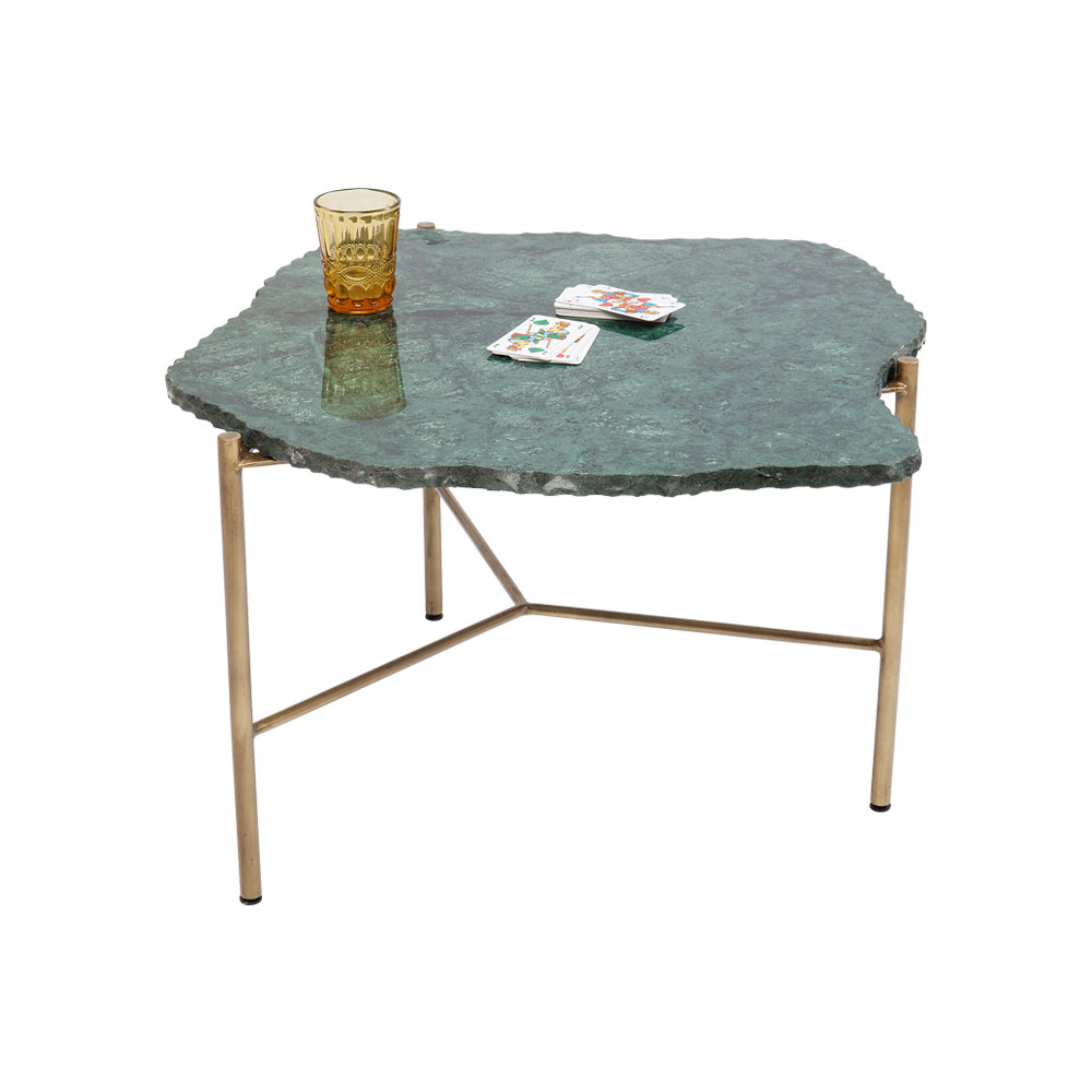 廃番】ピエドラグリーン 76x72cm ローテーブル/コーヒーテーブル
