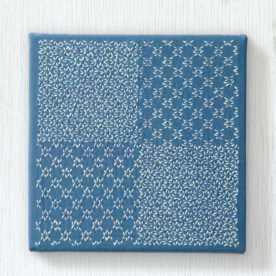 刺し子キット ファブリックパネル(つづき山形) |生地 和柄/和布