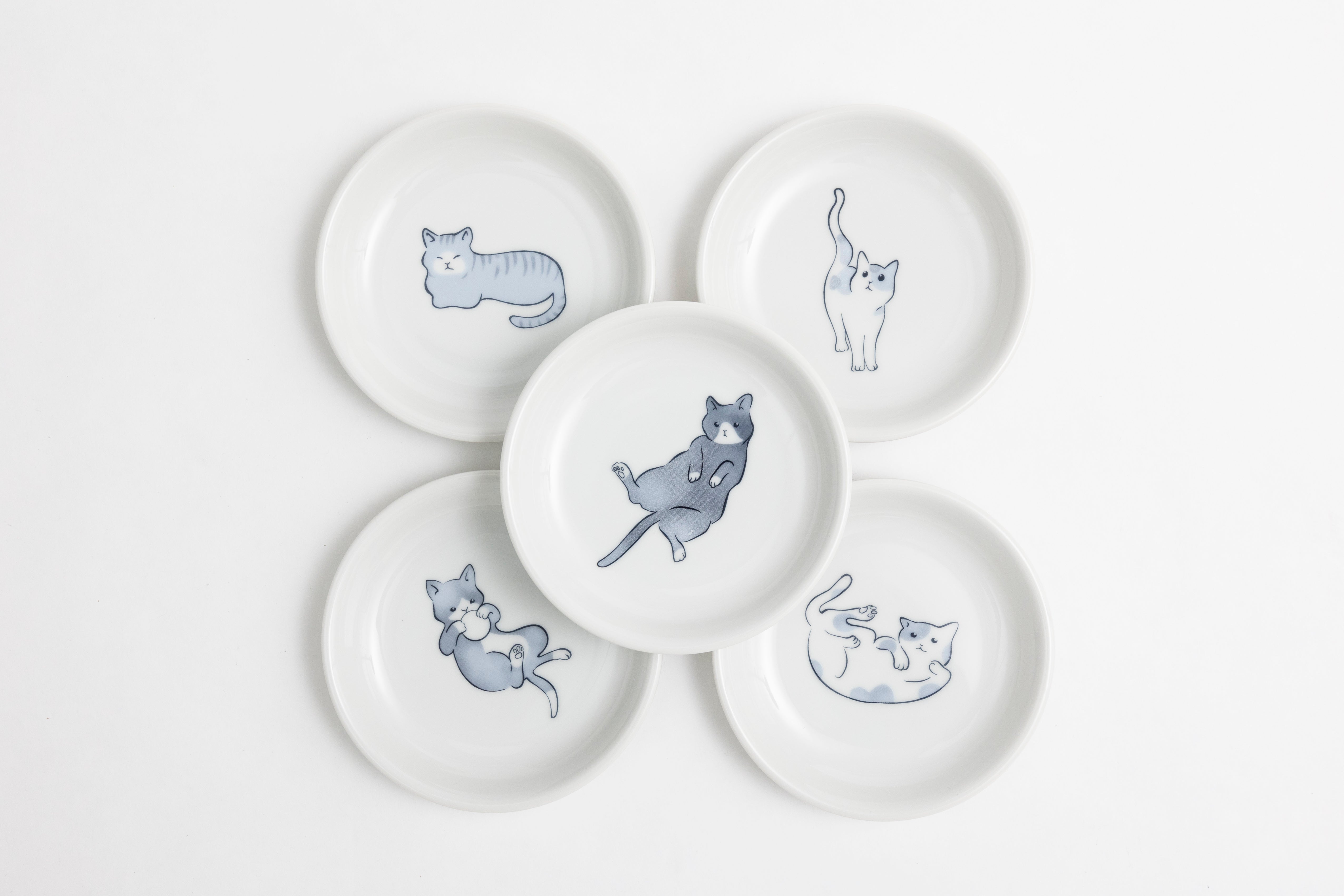 小皿 豆皿 猫 5 枚 セット オリジナルキャラクター – Kisashijapan株式会社