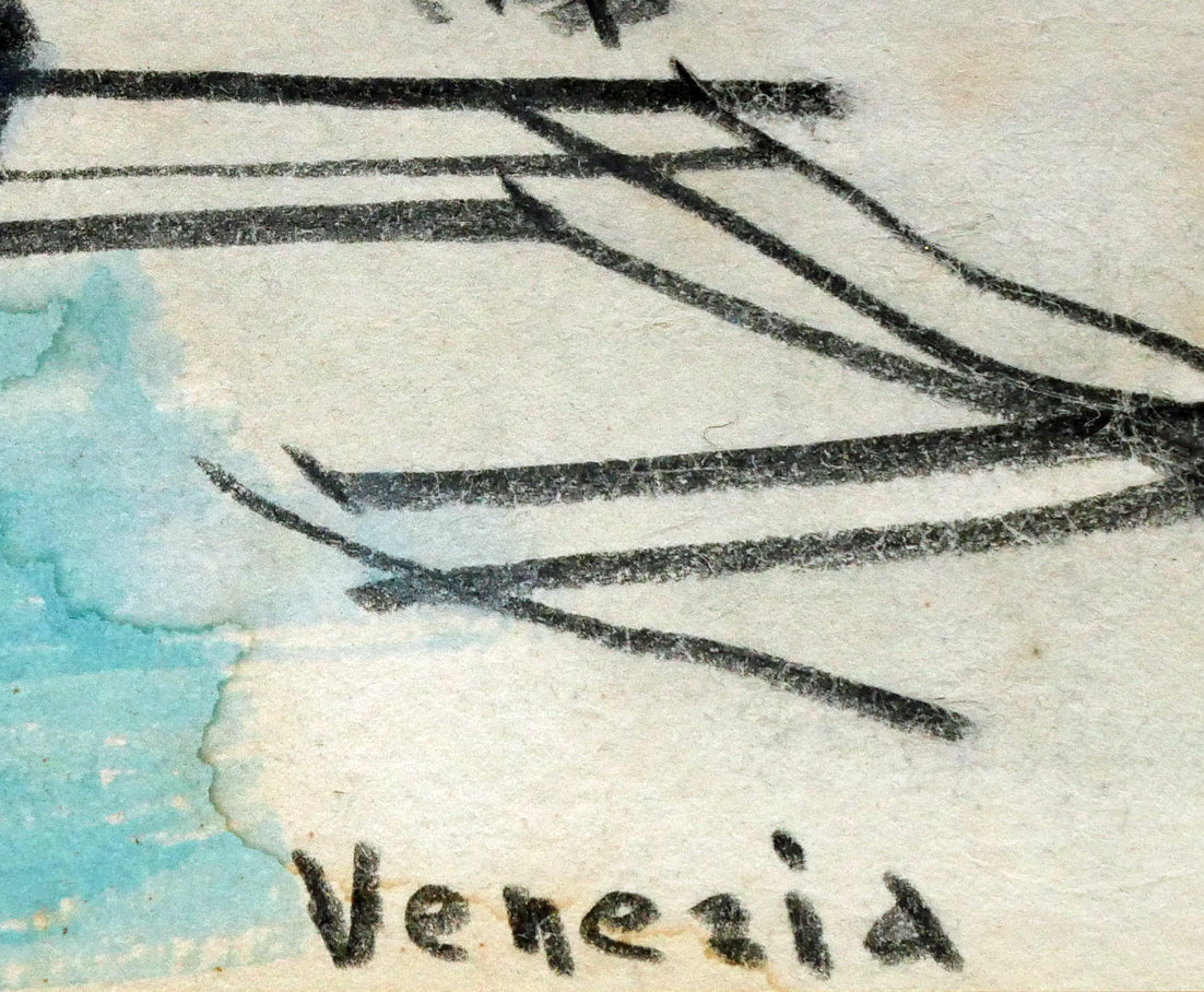 木嶋良治「Venezia（ベニス）」水彩画・色紙 絵画買取・販売の小竹美術