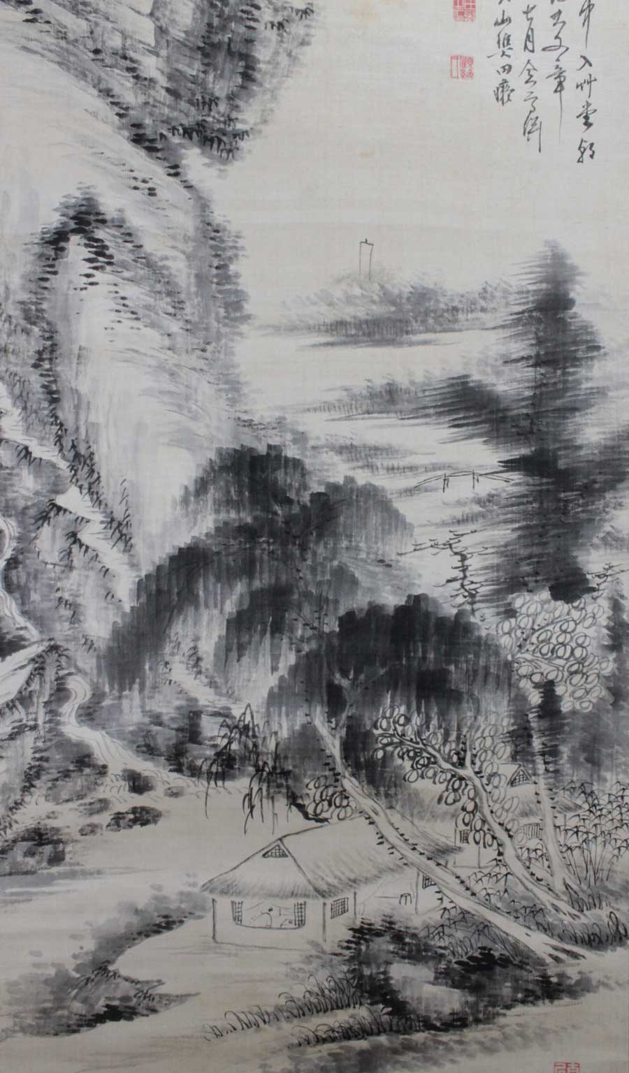 水墨清渓高栖図｜新・古美術 高美堂（こうびどう）｜掛軸販売・通販