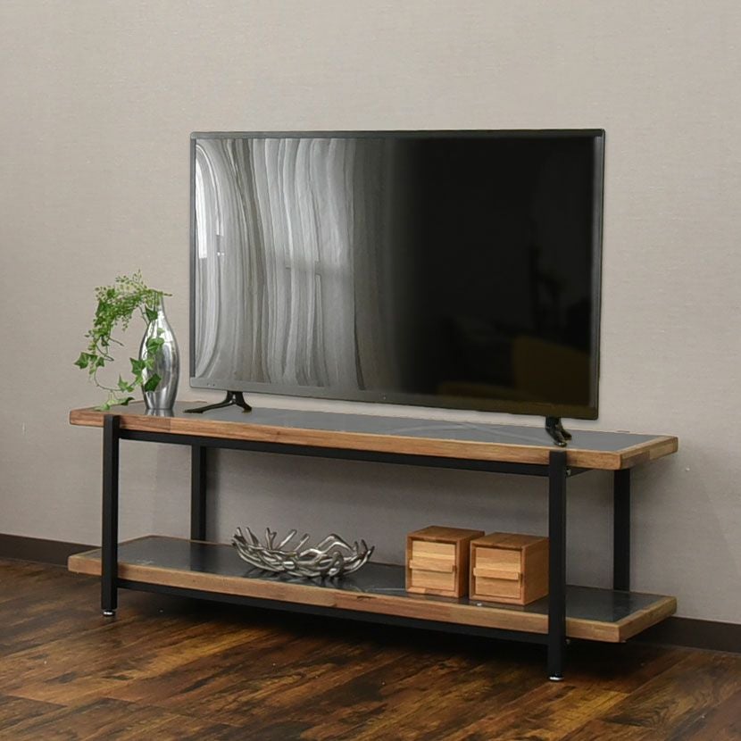 メタル&ウッドラック テレビ棚板3段 耐荷重90kg(棚板1枚あたり30kg