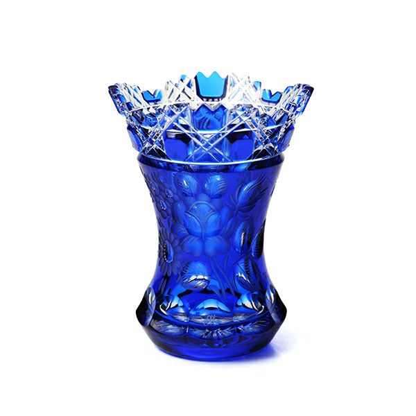 マイセン（Meissen） マイセンクリスタル 花瓶（ライトブルー） 13cm