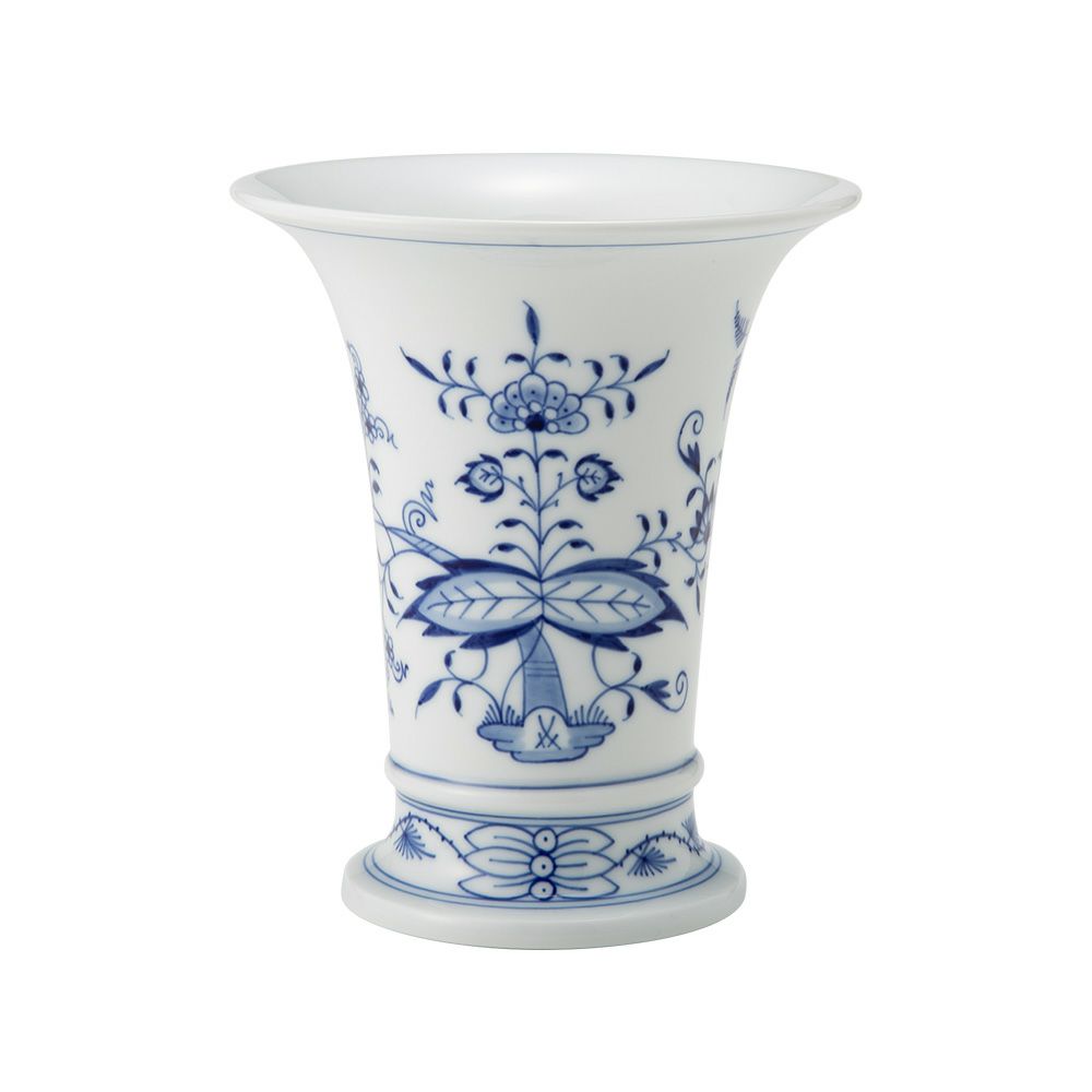 マイセン（Meissen） マイセンクリスタル 花瓶（ライトブルー） 13cm