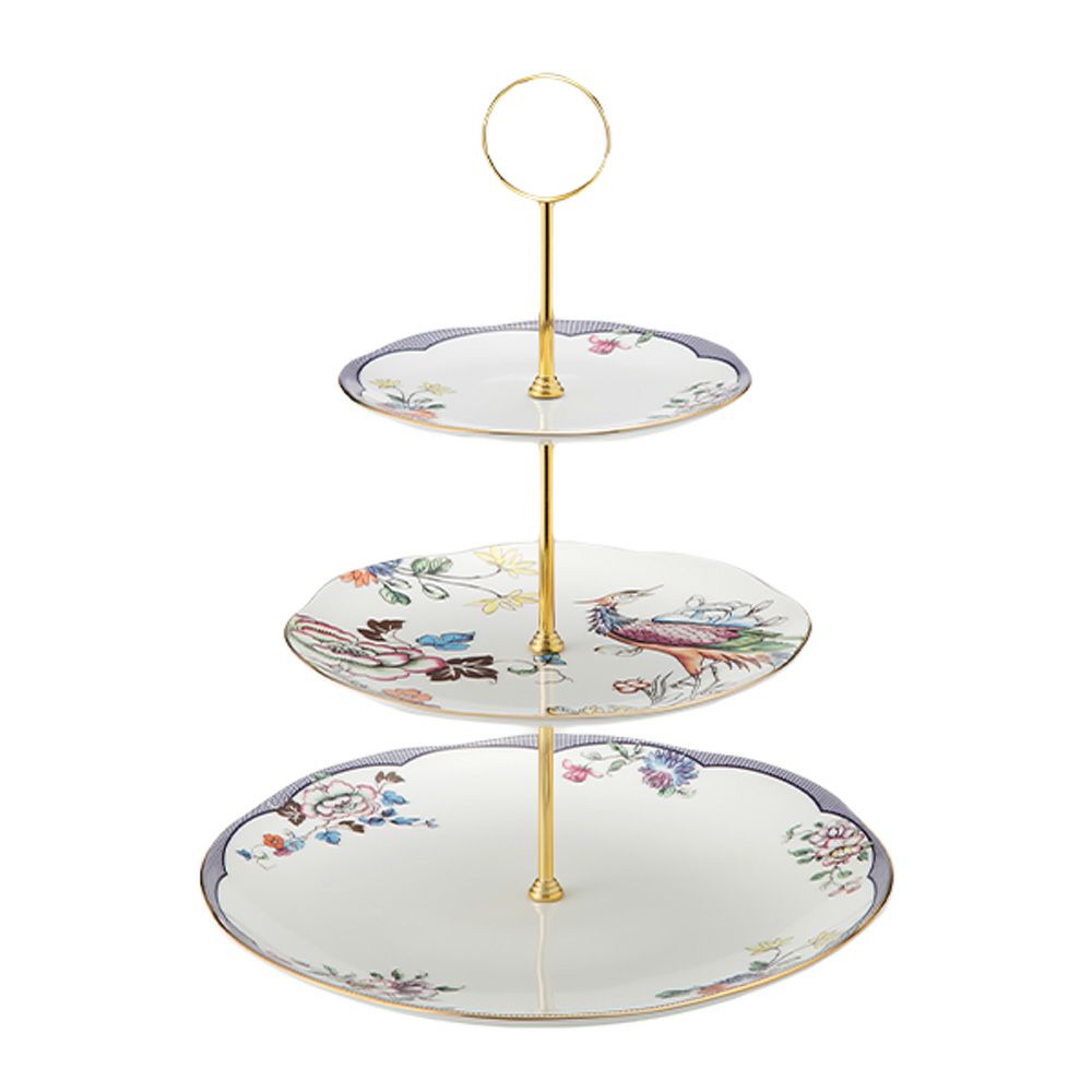 ウェッジウッド（Wedgwood） バタフライブルーム 2段ケーキスタンド
