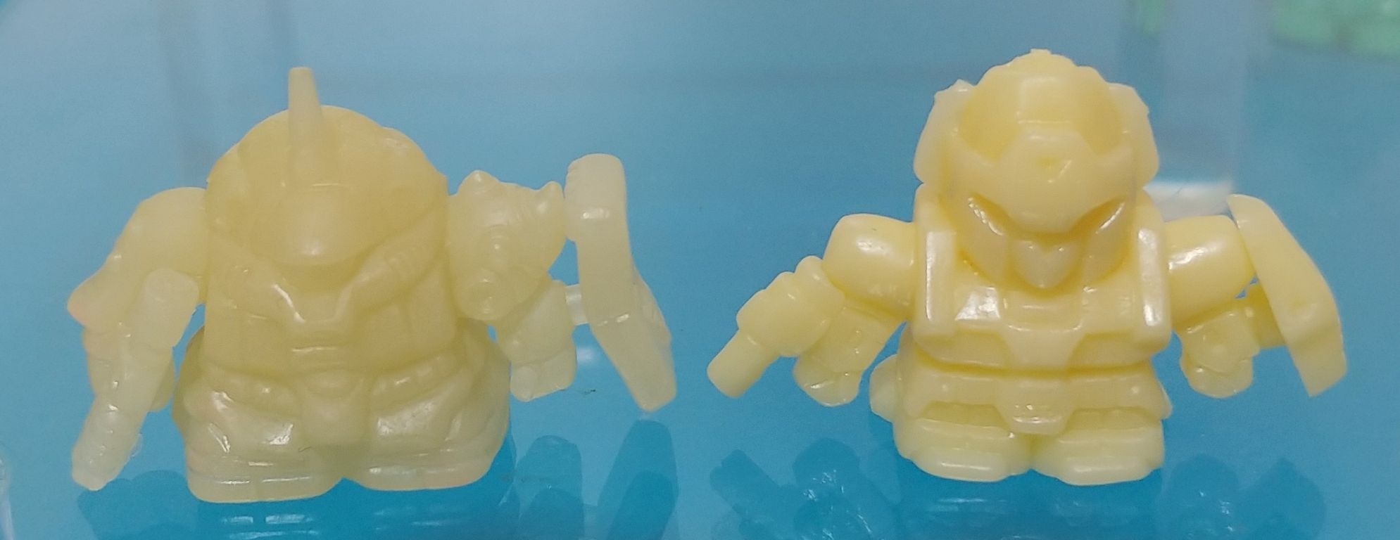 ガン消し レアカラー祭りとプチ改造祭り SDガンダム マーク17 疑似蓄光