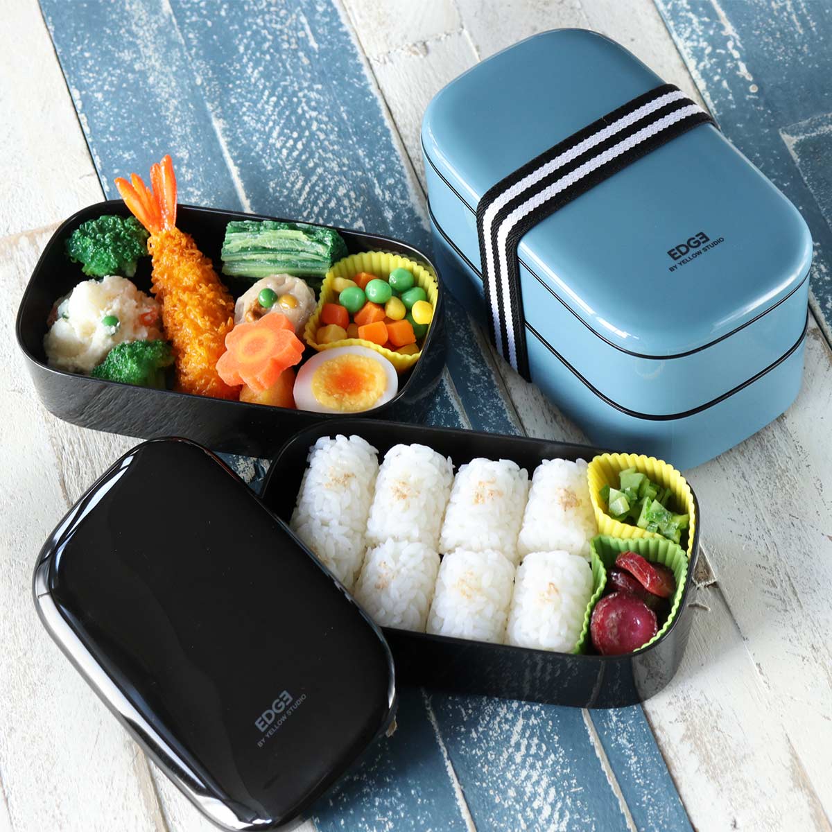 弁当箱 2段 800ml EDGE オーバル （ お弁当箱 ランチボックス 食洗機
