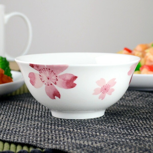 お茶碗 桜 ボーンチャイナ 食洗機対応 （ 茶碗 飯碗 和食器 さくら