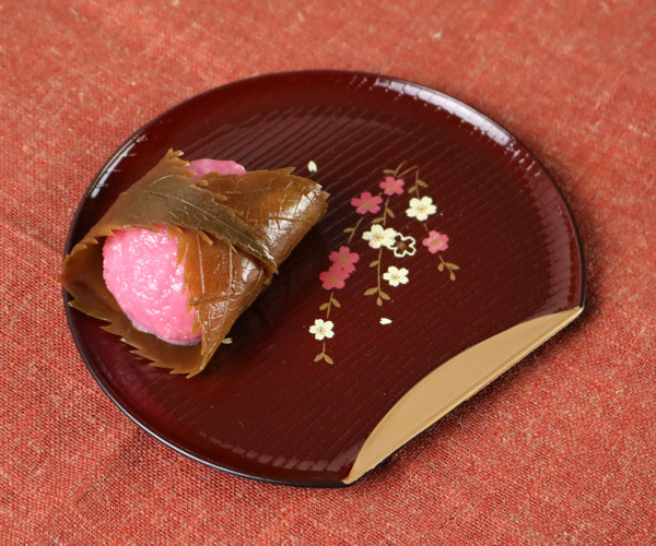 dショッピング |銘々皿 半月皿 溜渕金 花さくら 漆器 和菓子 皿 食器
