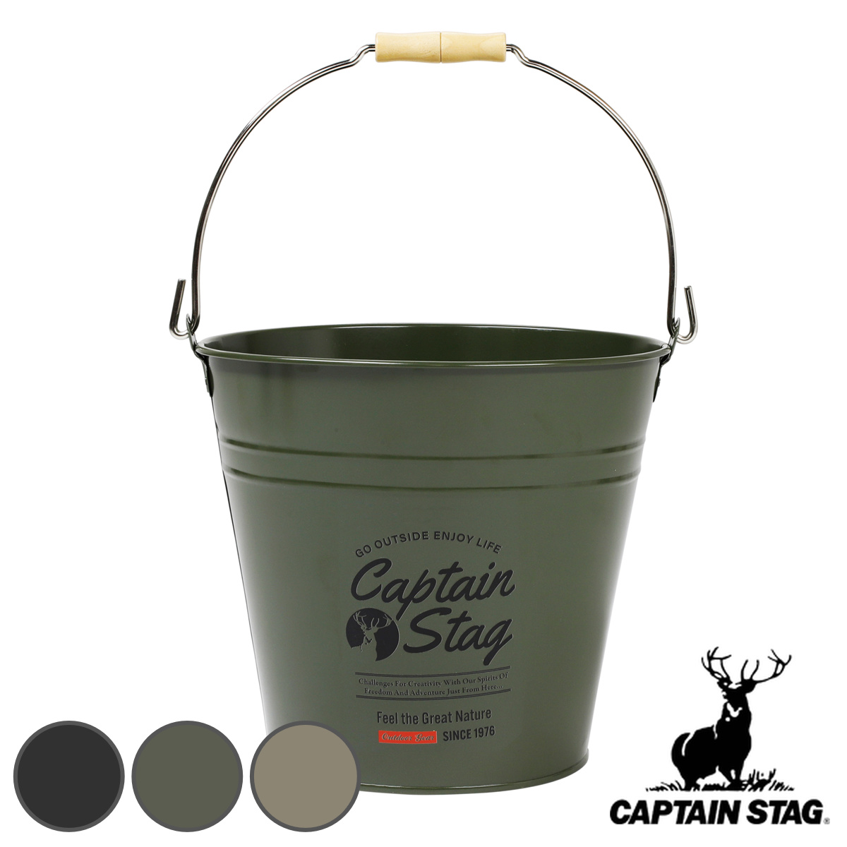 バケツ スチールバケツ10L キャプテンスタッグ （ CAPTAIN STAG ばけつ