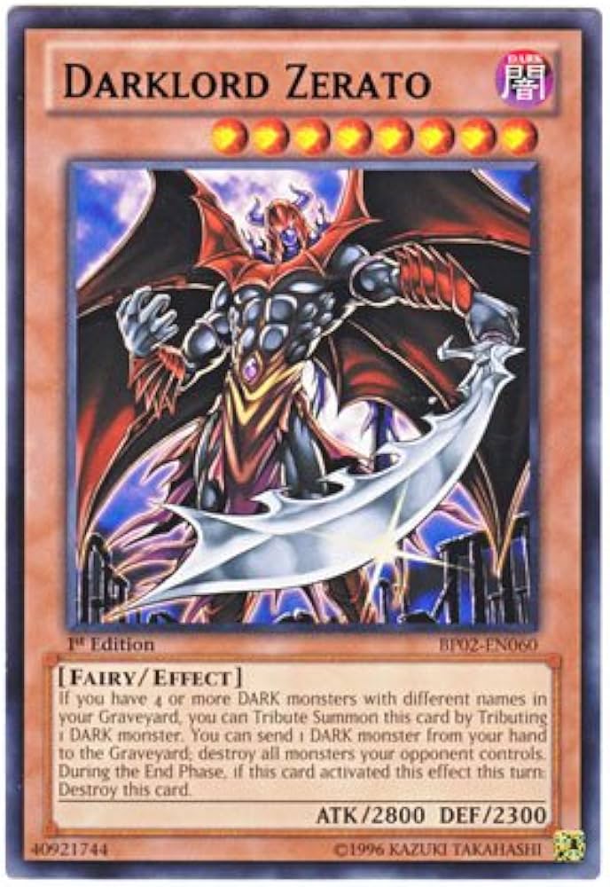Amazon.co.jp: 遊戯王 英語版 BP02-EN060 Darklord Zerato 堕天使