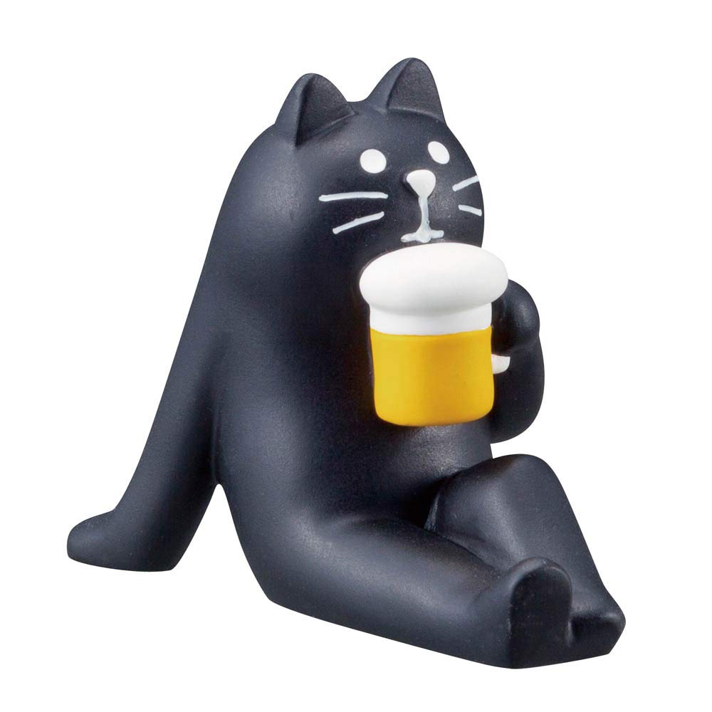 Amazon.co.jp: デコレコーポレーション concombre 麦酒黒猫 サイズ：約
