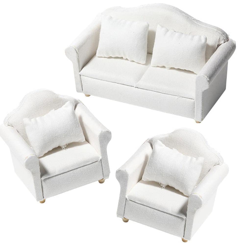 Amazon | moin moin ミニチュア 1/12 スケール 家具 ソファ 3点セット