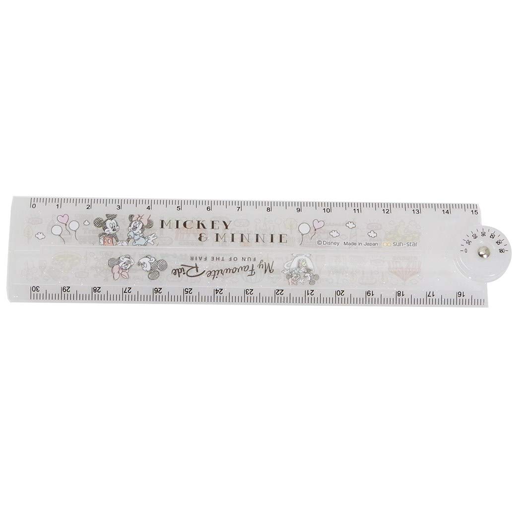 Amazon.co.jp: ミッキー＆ミニー[ものさし]分度器付き 30cm 折りたたみ