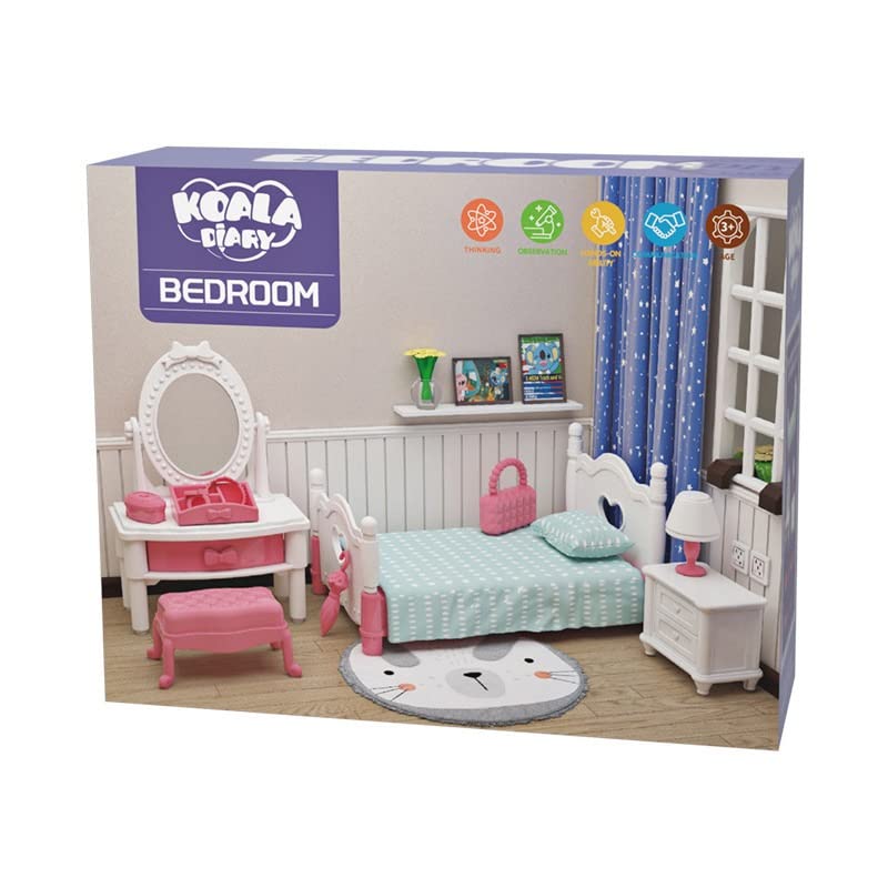 Amazon | Xugoox ドールハウス家具セット ミニチュアドールハウス 寝室