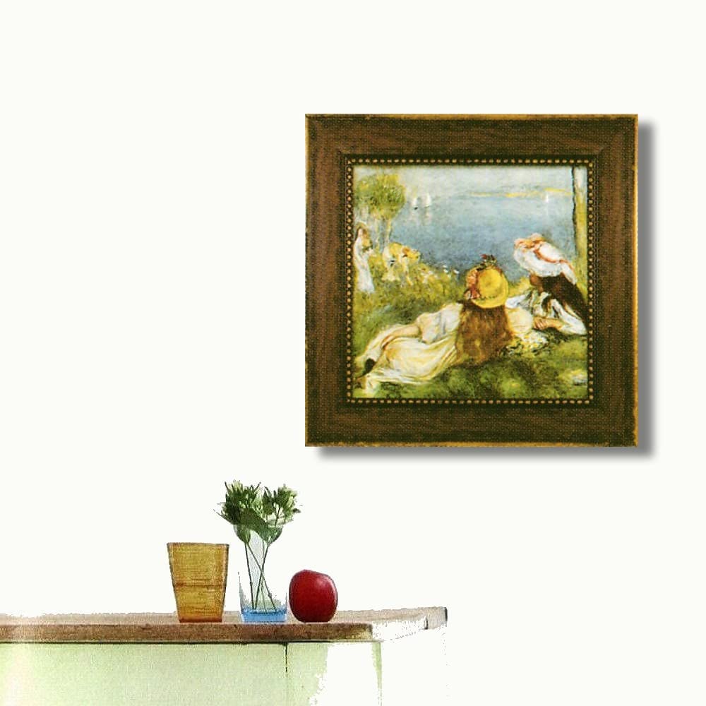 Amazon.co.jp: ルノワール 海辺の若い娘達 複製画 風景画 女性 海岸