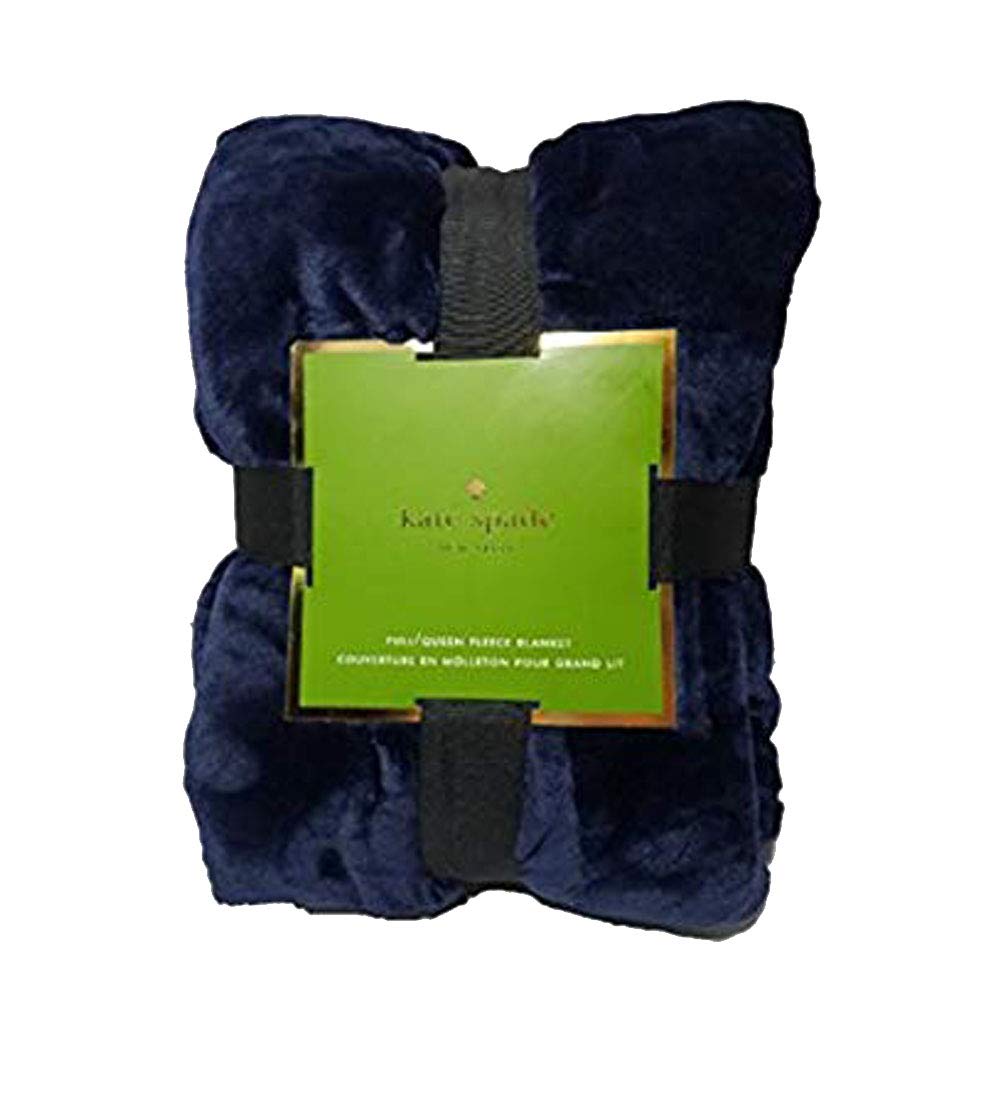 Amazon.com: Kate Spade Full/Queen Fleece Blanket - Navy : Home
