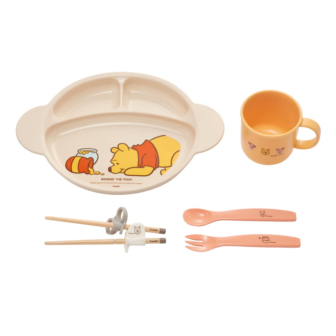 Amazon.co.jp: コンビ くまのプーさん じぶんでたべるセット 5点セット