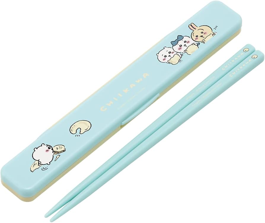 Amazon.co.jp: Skater ABC3AG-A Chiikawa Chopsticks and Case Set