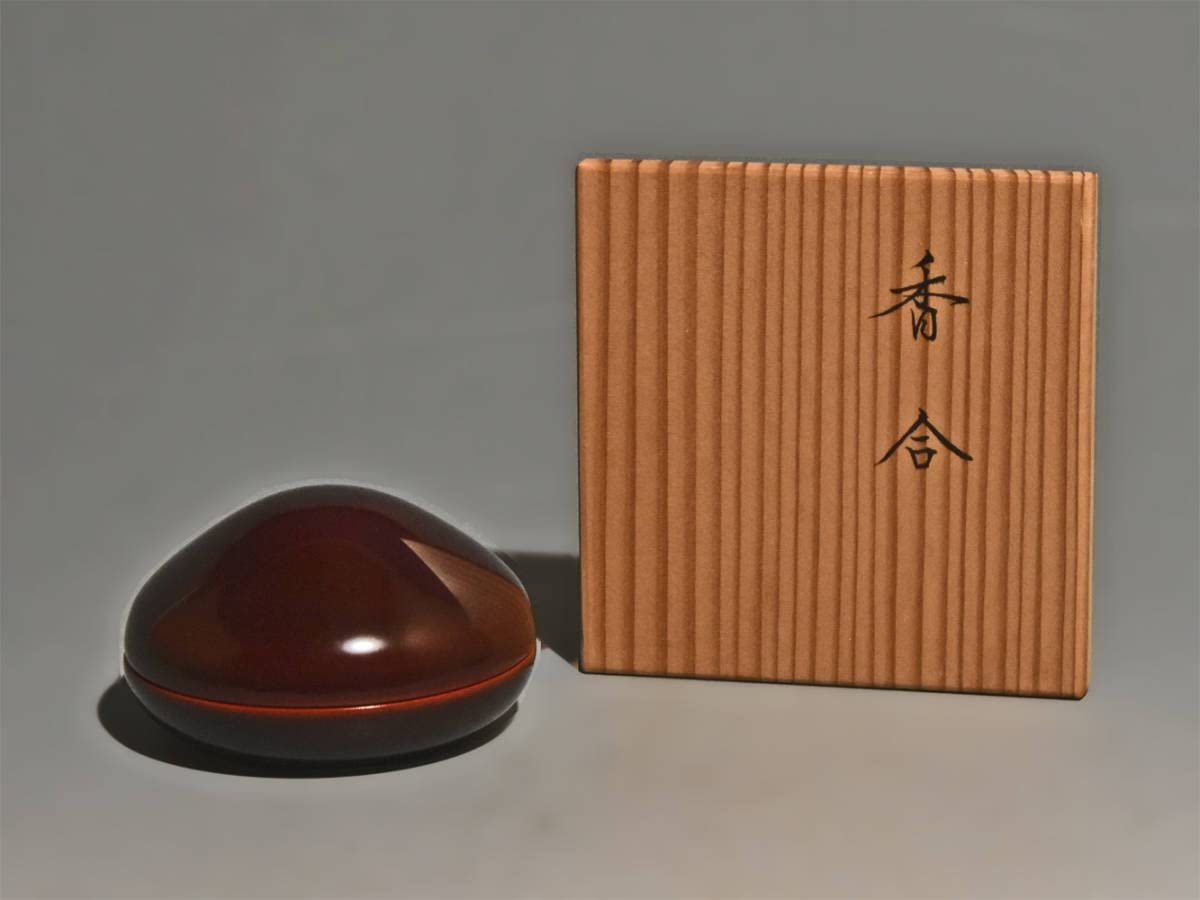 茶道具 拍子木 青絵 香合 景雲 造 ￼共箱 S74A 茶道具 拍子木 青絵