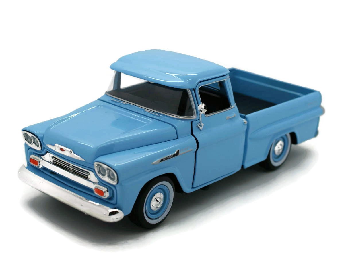 Amazon.com: 1958 Chevy Apache Fleetside Pickup Truck, Light Blue